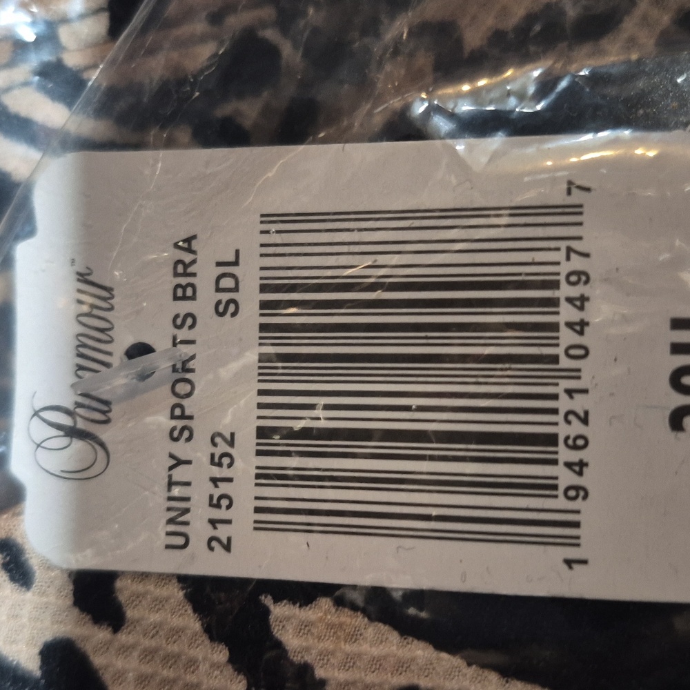 32H Felina 215152 Unity Unlined Wire Free Sports Bra Leopard Print NWT‎ - Picture 8 of 8